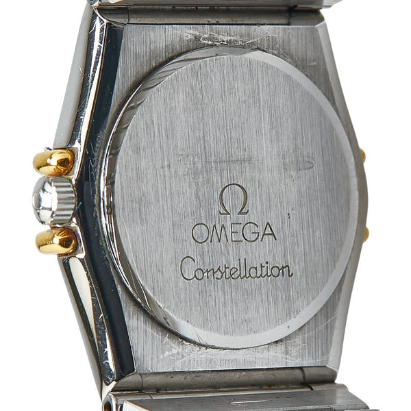 オメガ コンステレーション ミニ 腕時計 795.1080 クオーツ ホワイト文字盤 ステンレススチール イエローゴールド レディース OMEGA 【中古】