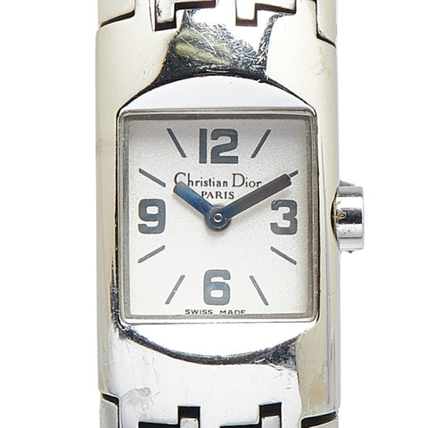 ディオール ディオフィリック 腕時計 D96-100 クオーツ シルバー文字盤 ステンレススチール レディース Dior 【中古】