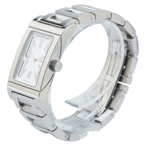 ブルガリ レッタンゴロ 腕時計 RT39S クオーツ ホワイト文字盤 ステンレススチール ボーイズ BVLGARI 【中古】