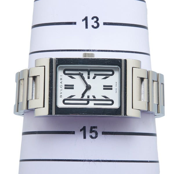 ブルガリ レッタンゴロ 腕時計 RT39S クオーツ ホワイト文字盤 ステンレススチール ボーイズ BVLGARI 【中古】