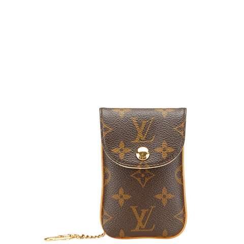 ルイ ヴィトン モノグラム エテュイ テレフォンヌMM 携帯ケース M66546 ブラウン PVC レザー レディース LOUIS VUITTON 【中古】