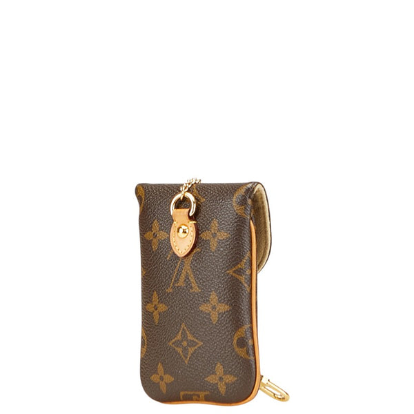 ルイ ヴィトン モノグラム エテュイ テレフォンヌMM 携帯ケース M66546 ブラウン PVC レザー レディース LOUIS VUITTON 【中古】