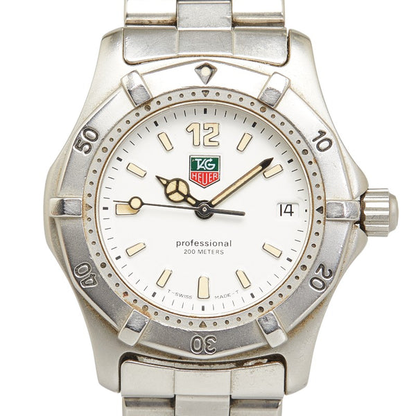 タグホイヤー プロフェッショナル 200 腕時計 WK1211 クオーツ ホワイト文字盤 ステンレススチール メンズ TAG HEUER 【中古】