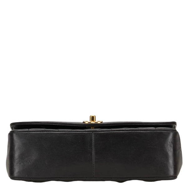 シャネル マトラッセ ダイアナ25 チェーン ショルダーバッグ ブラック ラムスキン レディース CHANEL 【中古】