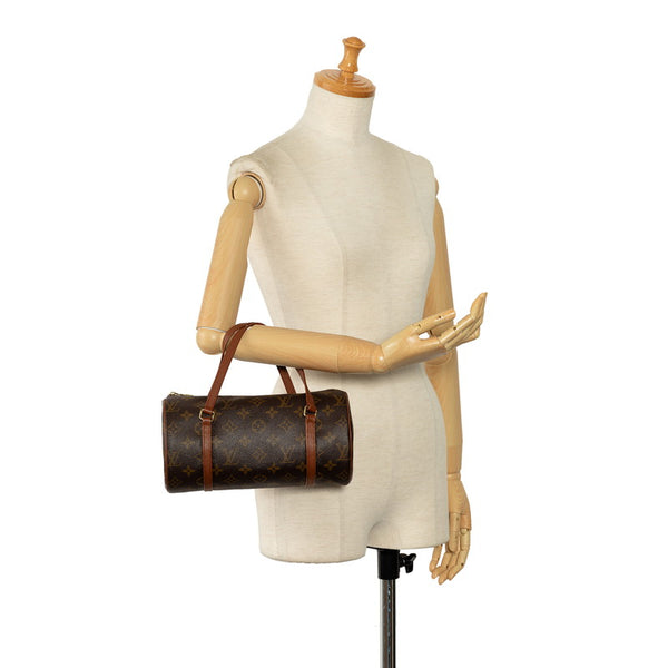 ルイ ヴィトン モノグラム パピヨン26(旧) ショルダーバッグ M51386 ブラウン PVC レザー レディース LOUIS VUITTON 【中古】