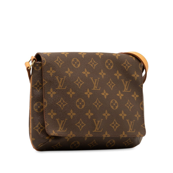 ルイ ヴィトン モノグラム ミュゼット タンゴ ショート ショルダーバッグ M51257 ブラウン PVC レザー レディース LOUIS VUITTON 【中古】