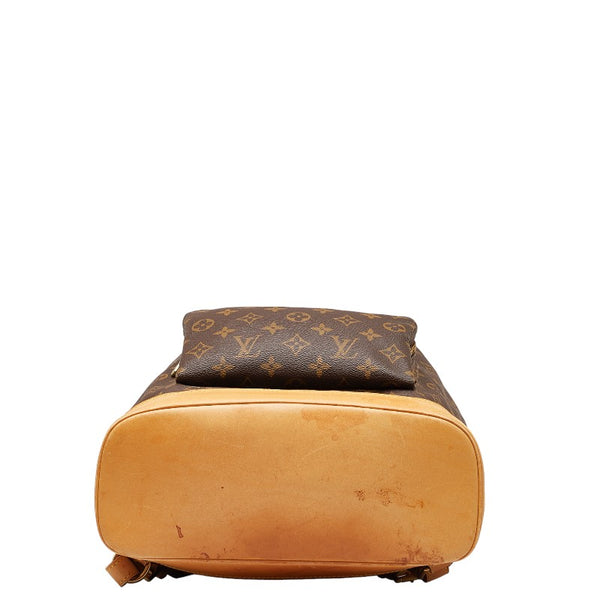 ルイ ヴィトン モノグラム モンスリGM リュック バックパック M51135 ブラウン PVC レザー レディース LOUIS VUITTON 【中古】