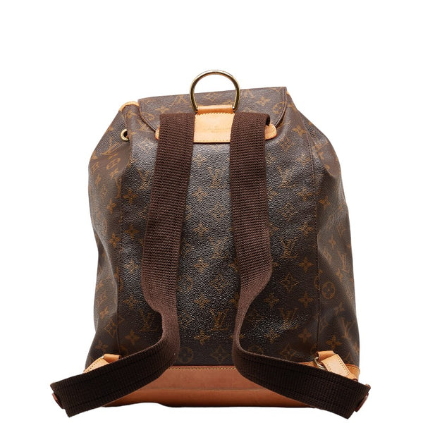 ルイ ヴィトン モノグラム モンスリGM リュック バックパック M51135 ブラウン PVC レザー レディース LOUIS VUITTON 【中古】