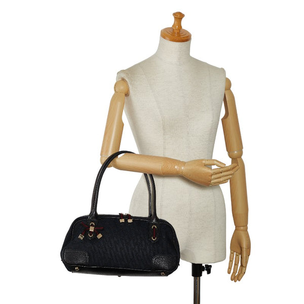 グッチ GGキャンバス プリンシー ハンドバッグ 161720 ブラック キャンバス レザー レディース GUCCI 【中古】