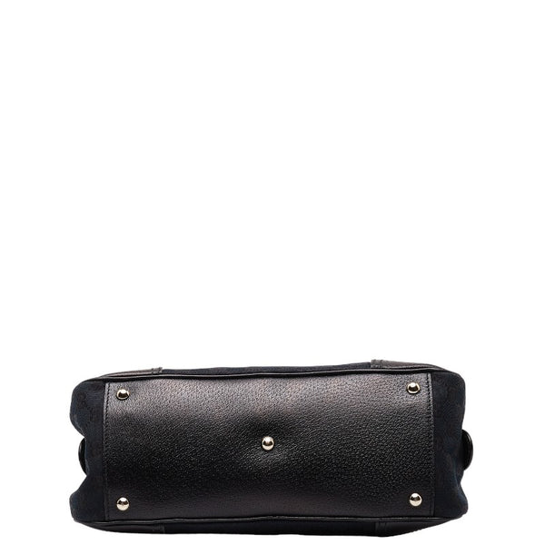 グッチ GGキャンバス プリンシー ハンドバッグ 161720 ブラック キャンバス レザー レディース GUCCI 【中古】