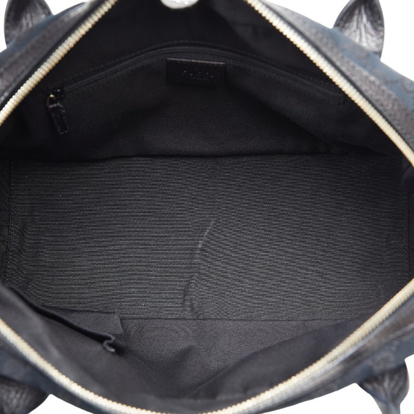 グッチ GGキャンバス プリンシー ハンドバッグ 161720 ブラック キャンバス レザー レディース GUCCI 【中古】