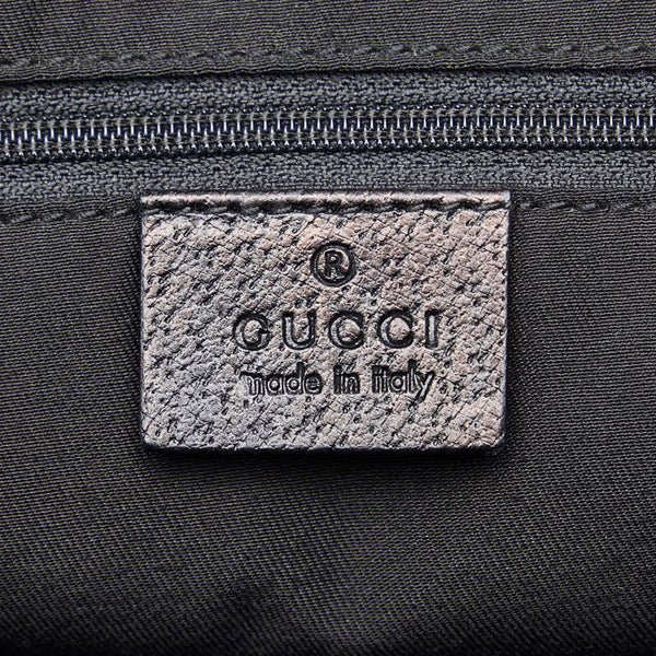グッチ GGキャンバス プリンシー ハンドバッグ 161720 ブラック キャンバス レザー レディース GUCCI 【中古】