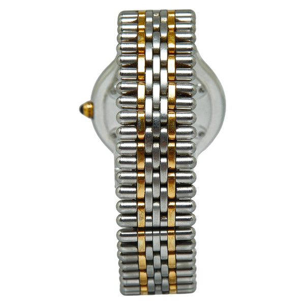 カルティエ マスト21 ヴァンティアン 腕時計 クオーツ アイボリー文字盤 ステンレススチール メッキ レディース CARTIER 【中古】