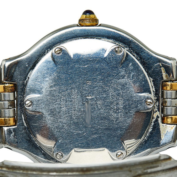 カルティエ マスト21 ヴァンティアン 腕時計 クオーツ アイボリー文字盤 ステンレススチール メッキ レディース CARTIER 【中古】