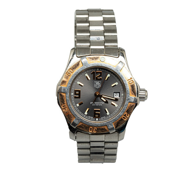 タグホイヤー プロフェッショナル 腕時計 WN1351 クオーツ グレー文字盤 ステンレススチール レディース TAG HEUER 【中古】