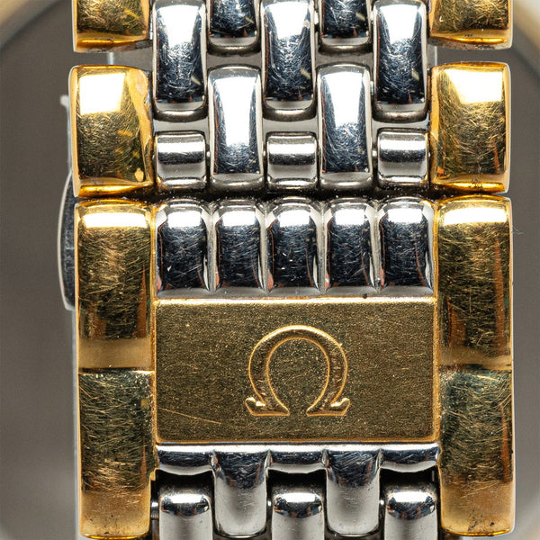 オメガ デビル 腕時計 クオーツ ホワイト文字盤 ステンレススチール メンズ OMEGA 【中古】