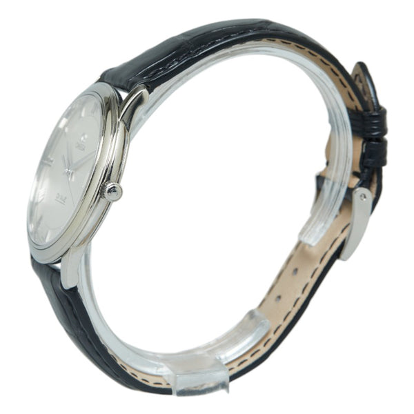 オメガ デビル プレステージ 腕時計 4810.33.01 クオーツ ホワイト文字盤 ステンレススチール レザー メンズ OMEGA 【中古】