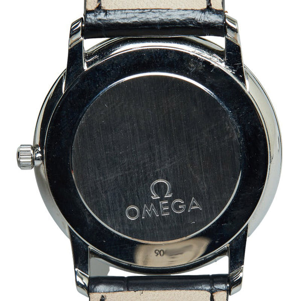 オメガ デビル プレステージ 腕時計 4810.33.01 クオーツ ホワイト文字盤 ステンレススチール レザー メンズ OMEGA 【中古】