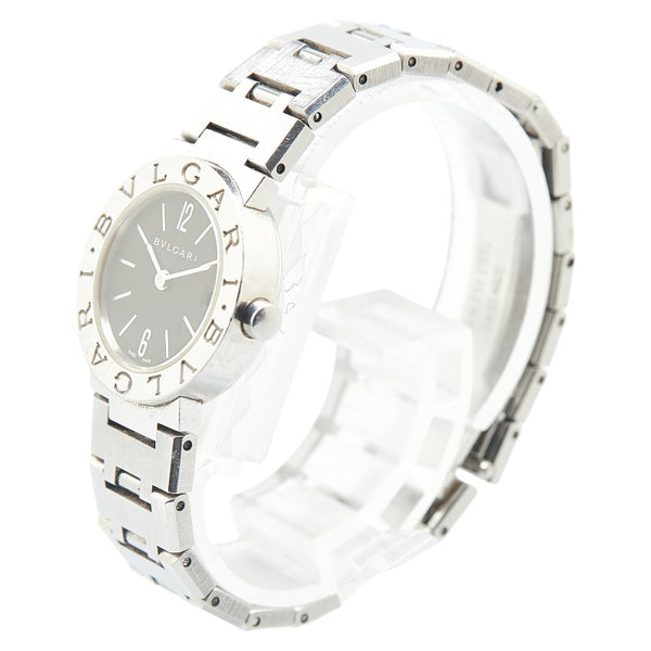ブルガリ ブルガリブルガリ 腕時計 BB23SS クオーツ ブラック文字盤 ステンレススチール レディース BVLGARI 【中古】