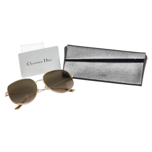 ディオール スクエア ラウンド サングラス 00086 ゴールド メタル プラスチック レディース Dior 【中古】