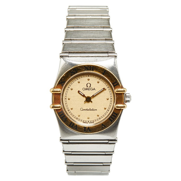 オメガ コンステレーション 腕時計 クオーツ ゴールド文字盤 ステンレススチール K18YG イエローゴールド コンビ レディース OMEGA 【中古】