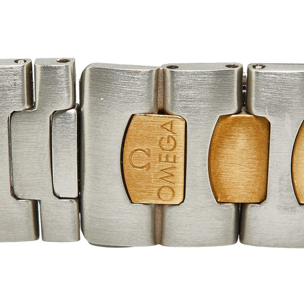 オメガ シーマスター ポラリス 腕時計 396.1022 クオーツ グレー文字盤 ステンレススチール K18YG イエローゴールド コンビ メンズ OMEGA 【中古】