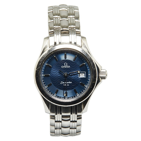 オメガ シーマスター 120 腕時計 2511.81 クオーツ ブルー文字盤 ステンレススチール レディース OMEGA 【中古】