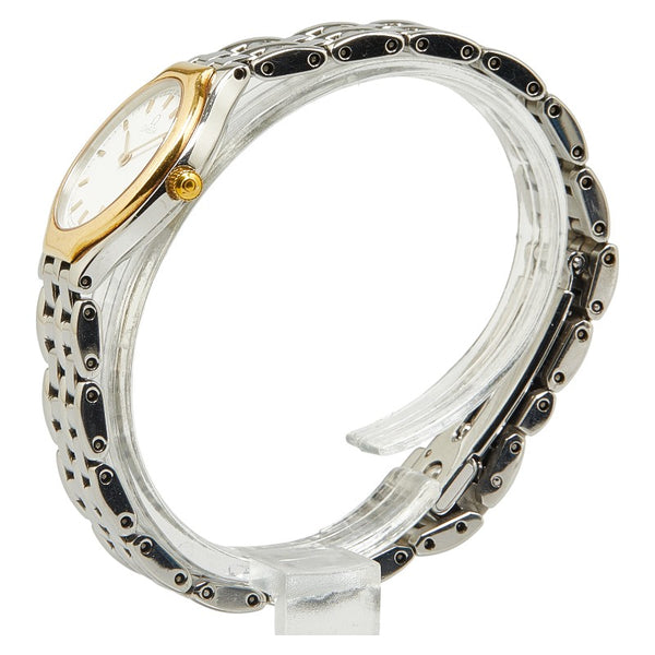 オメガ デビル 腕時計 クオーツ ホワイト文字盤 ステンレススチール レディース OMEGA 【中古】