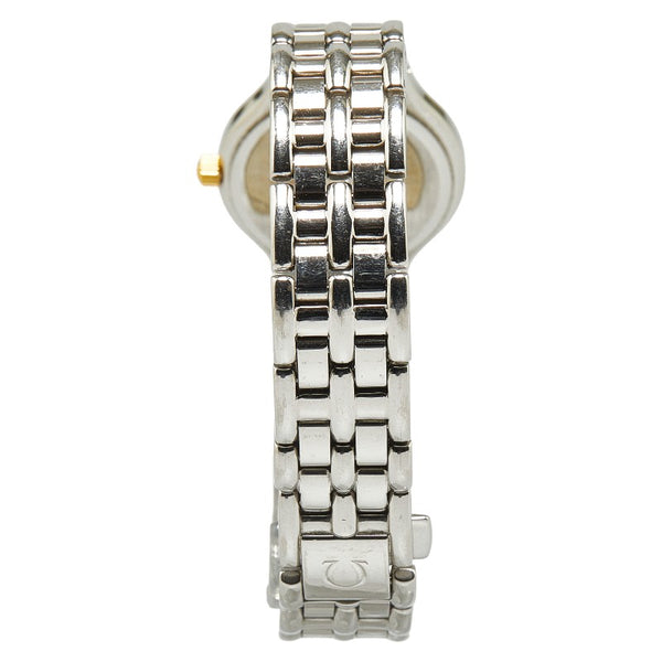 オメガ デビル 腕時計 クオーツ ホワイト文字盤 ステンレススチール レディース OMEGA 【中古】