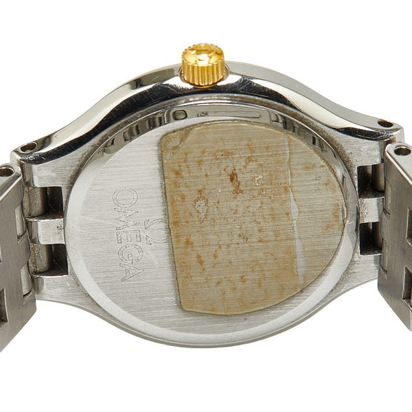 オメガ デビル 腕時計 クオーツ ホワイト文字盤 ステンレススチール レディース OMEGA 【中古】