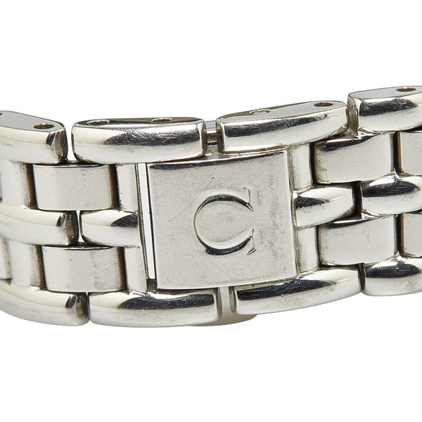 オメガ デビル 腕時計 クオーツ ホワイト文字盤 ステンレススチール レディース OMEGA 【中古】