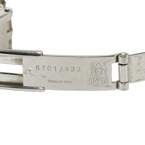 オメガ デビル 腕時計 クオーツ ホワイト文字盤 ステンレススチール レディース OMEGA 【中古】