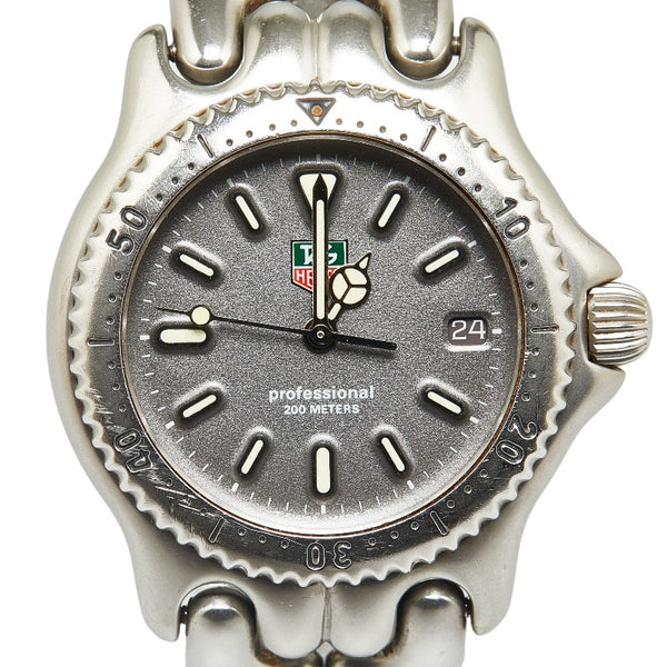 タグホイヤー プロフェッショナル 腕時計 S99.213K クオーツ グレー文字盤 ステンレススチール メンズ TAG HEUER 【中古】
