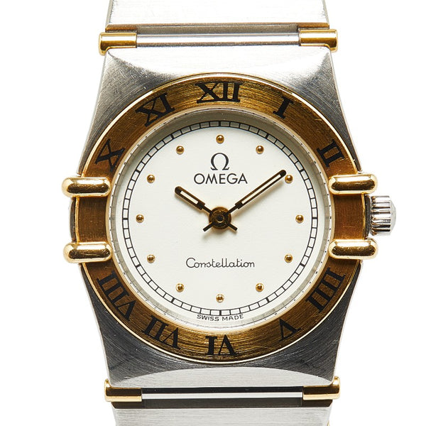 オメガ コンステレーション 腕時計 1270.10.00 クオーツ ゴールド文字盤 ステンレススチール レディース OMEGA 【中古】