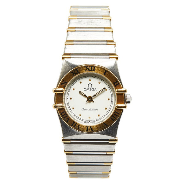 オメガ コンステレーション 腕時計 1270.10.00 クオーツ ゴールド文字盤 ステンレススチール レディース OMEGA 【中古】
