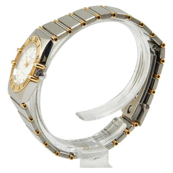 オメガ コンステレーション 腕時計 1270.10.00 クオーツ ゴールド文字盤 ステンレススチール レディース OMEGA 【中古】