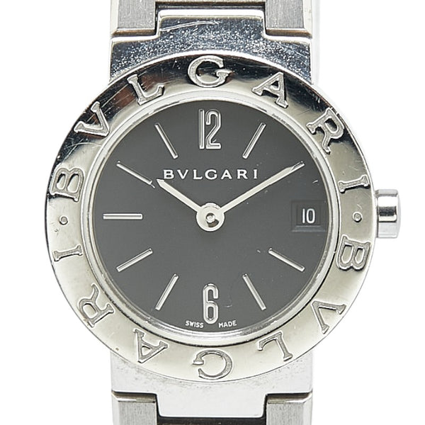 ブルガリ ブルガリブルガリ 腕時計 BB23SS クオーツ ブラック文字盤 ステンレススチール レディース BVLGARI 【中古】