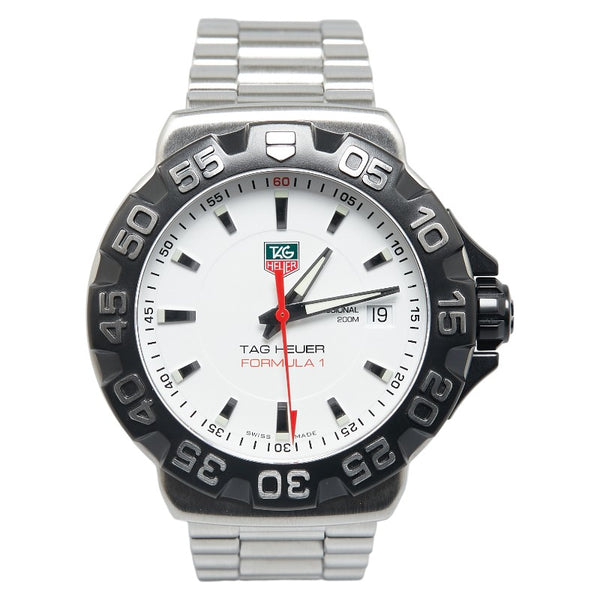 タグホイヤー フォーミュラー1 腕時計 WAH1111 クオーツ ホワイト文字盤 ステンレススチール ラバー メンズ TAG HEUER 【中古】