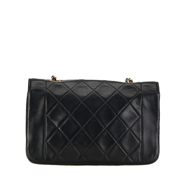 シャネル マトラッセ23 ダイアナ チェーン ショルダーバッグ ブラック ゴールド ラムスキン レディース CHANEL 【中古】
