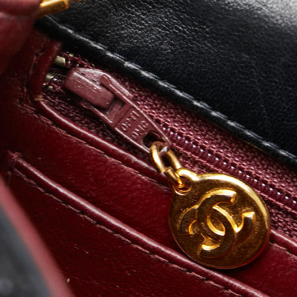 シャネル マトラッセ23 ダイアナ チェーン ショルダーバッグ ブラック ゴールド ラムスキン レディース CHANEL 【中古】