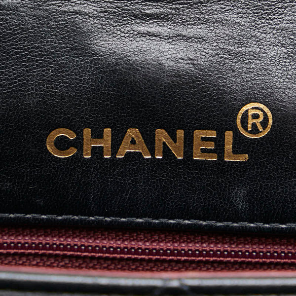 シャネル マトラッセ23 ダイアナ チェーン ショルダーバッグ ブラック ゴールド ラムスキン レディース CHANEL 【中古】