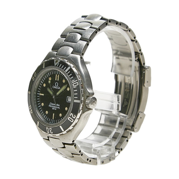 オメガ シーマスター プロフェッショナル 200 腕時計 2850.50 クオーツ ブラック文字盤 ステンレススチール メンズ OMEGA 【中古】