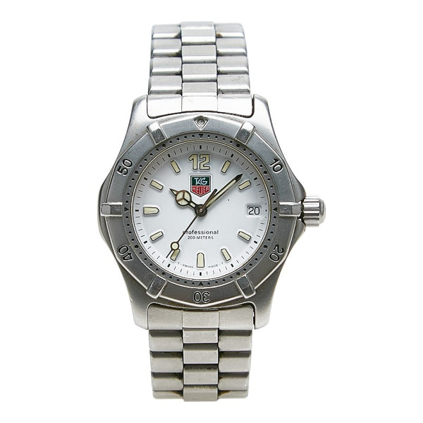 タグホイヤー プロフェッショナル 200 腕時計 WK1211 クオーツ ホワイト文字盤 ステンレススチール レディース TAG HEUER 【中古】