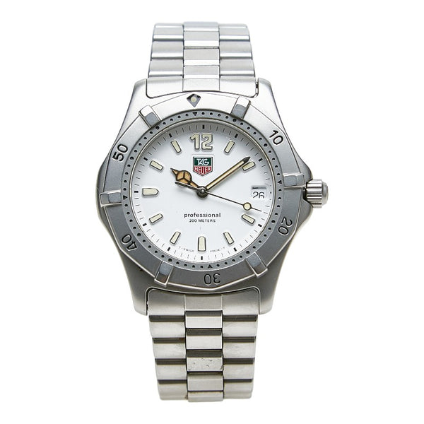 タグホイヤー プロフェッショナル 200 腕時計 WK1111 クオーツ ホワイト文字盤 ステンレススチール メンズ TAG HEUER 【中古】