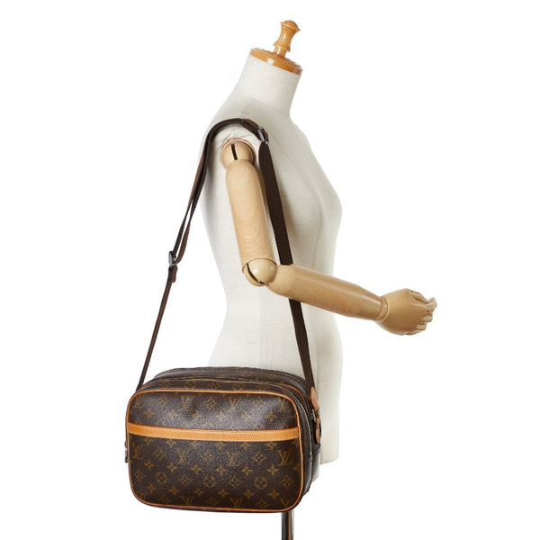 ルイ ヴィトン モノグラム  リポーターPM 斜め掛け ショルダーバッグ  M45254 ブラウン PVC レザー レディース LOUIS VUITTON 【中古】