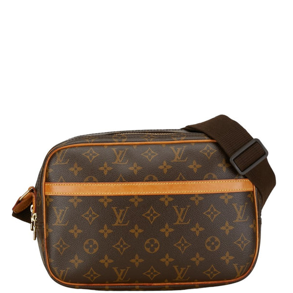 ルイ ヴィトン モノグラム  リポーターPM 斜め掛け ショルダーバッグ  M45254 ブラウン PVC レザー レディース LOUIS VUITTON 【中古】