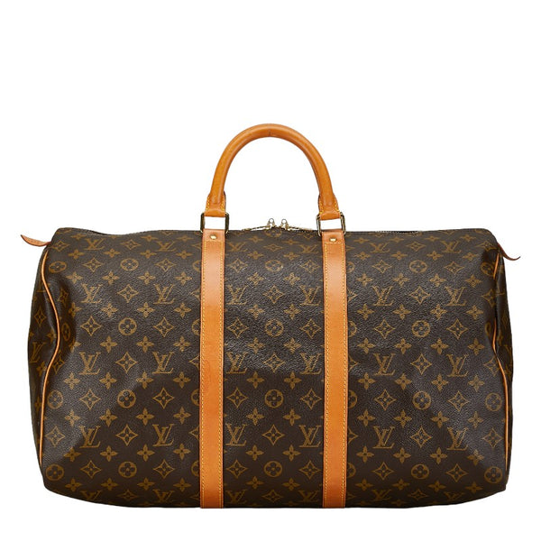 ルイ ヴィトン モノグラム キーポル50 ボストンバッグ M41426 ブラウン PVC レザー レディース LOUIS VUITTON 【中古】