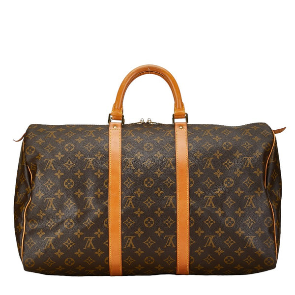 ルイ ヴィトン モノグラム キーポル50 ボストンバッグ M41426 ブラウン PVC レザー レディース LOUIS VUITTON 【中古】