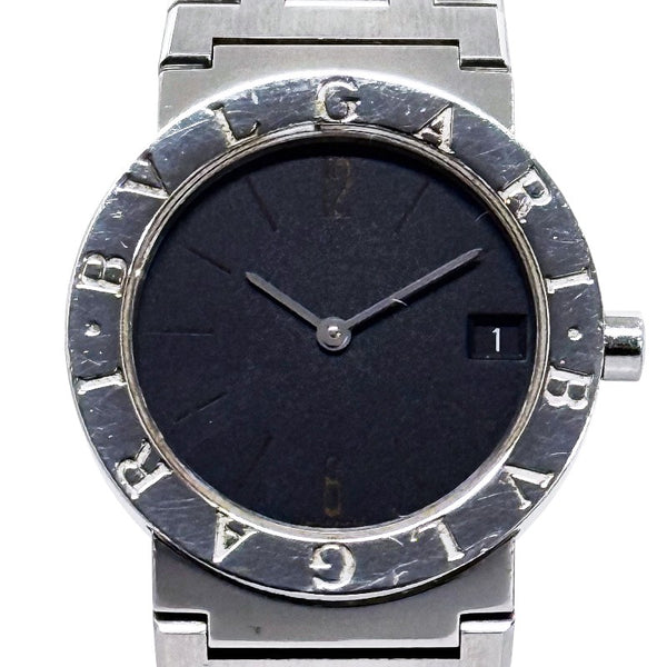 ブルガリ ブルガリブルガリ 腕時計 BB30SS クオーツ ブラック文字盤 ステンレススチール レディース BVLGARI 【中古】