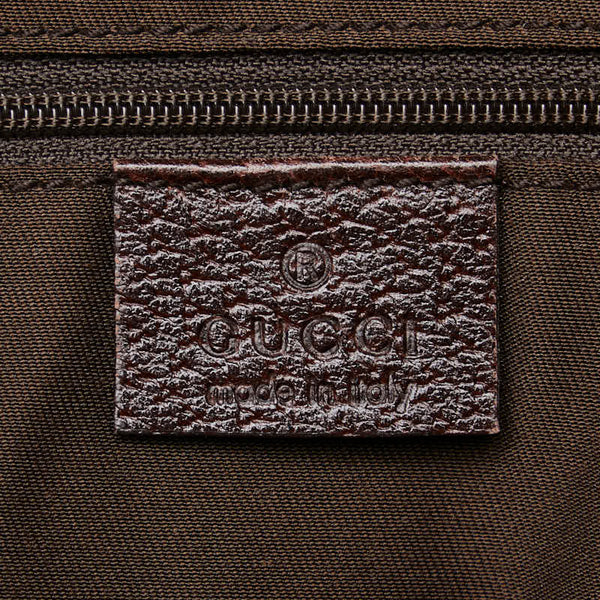 グッチ GGキャンバス プリンシー シェリーライン ハンドバッグ 161720 ベージュ ブラウン キャンバス レザー レディース GUCCI 【中古】